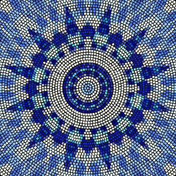 Plakát Vector seamless mosaic art pattern. Art