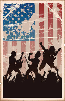 Plakát Vintage American Rock Poster