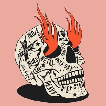 Plakát Vintage styled illustration of the skull