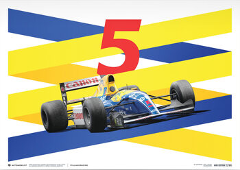 Druk artystyczny Williams Racing - Red Five - F1® World Drivers' & Constructors' Champion - 1992 - Mini Poster
