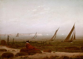 Plakát Woman on the Beach at Rugen, 1818