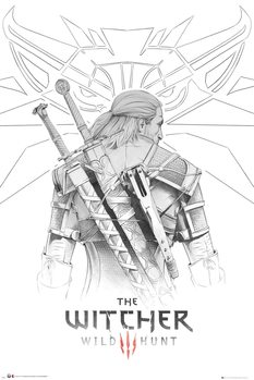 Plakát Zaklínač (The Witcher) - Geralt Sketch