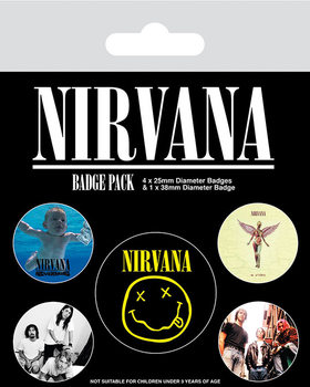 Plakietki zestaw  Nirvana - Iconic
