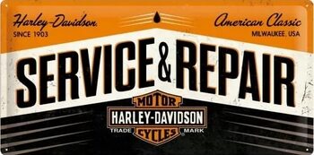 Plaque métal Harley-Davidson - Service & Repair