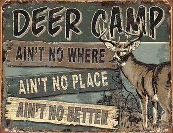 Plaque en métal JQ - Deer Camp