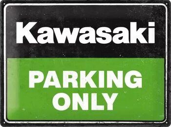 Plaque métal Kawasaki Parking Only