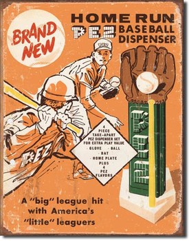 Plaque métal PEZ - baseball
