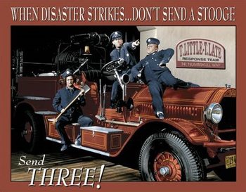 Plaque en métal Stooges Fire Dept.