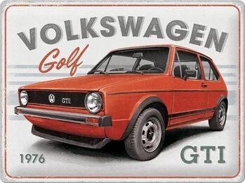 Plaque en métal Volkswagen VW - Golf GTI 1976