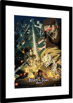 Framed poster Attack on Titan - S4 key art 3