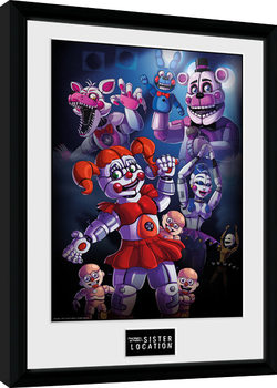 Framed poster Five Nights at Freddys - Sister Location Group