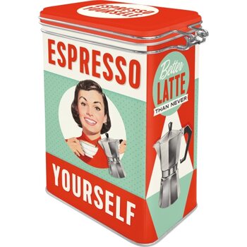 Servis Plåtburk med klipp Espresso Yourself