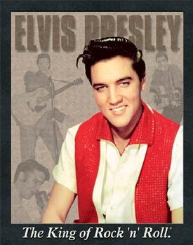ELVIS PRESLEY - portrait Plåtskyltar