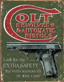 Plechová cedule COLT - extra safety