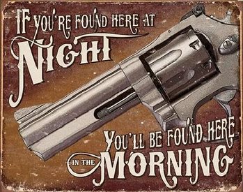 Plechová cedule If Found Here