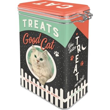 Plechová dóza s klipem Good Cat Treats