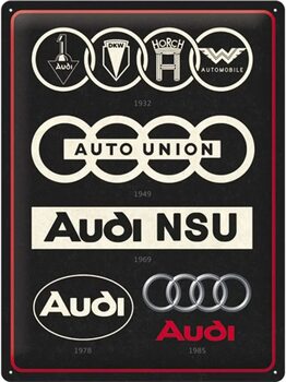 Plechová cedule Audi - Logos