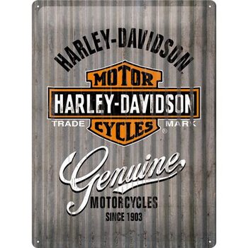 Plechová cedule Harley-Davidson - Genuine Motorcycles
