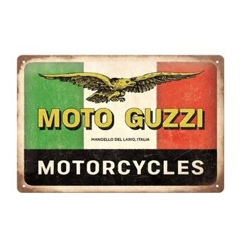 Plechová cedule Moto Guzzi - Motorcycles Italia