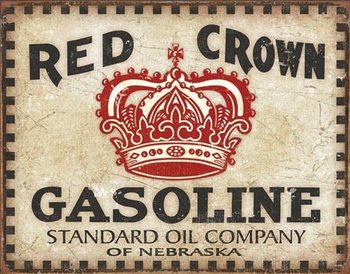 Plechová ceduľa Red Crown - Checker