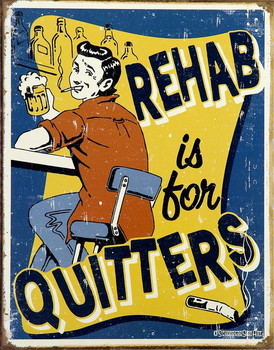 Plechová ceduľa REHAB