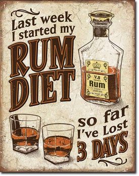 Plechová cedule Rum Diet