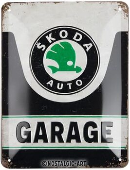 Plechová cedule Škoda - Garage