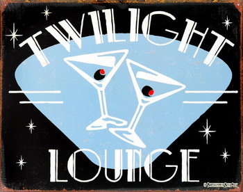 Plechová ceduľa TWILIGHT LOUNGE