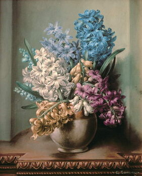 Obraz na płótnie AB/313 Hyacinths in a Pottery Vase
