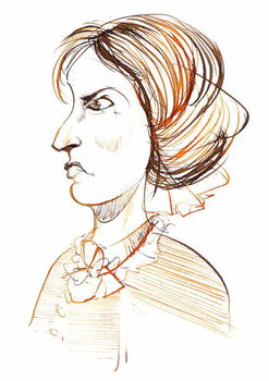 Obraz na płótnie Charlotte Bronte - English novelist and poet