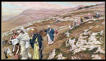 Obraz na płótnie Jesus on his way to Galilee