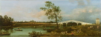 Obraz na płótnie Old Walton's Bridge, 1755
