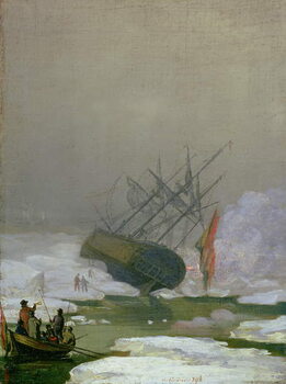 Obraz na płótnie Ship in the Polar Sea, 12th December 1798