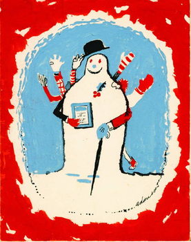 Obraz na płótnie Snowman with many arms, 1970s