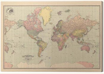 Obraz na płótnie Stanfords - New Library Chart of the World