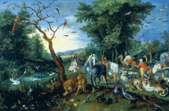 Obraz na płótnie The Entry of the Animals into Noah's Ark