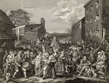 Obraz na płótnie The March to Finchley, engraved by T.E. Nicholson,