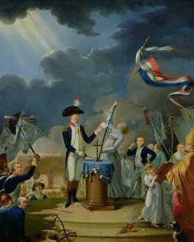 Obraz na płótnie The Oath of Lafayette at the Festival of the Federatio