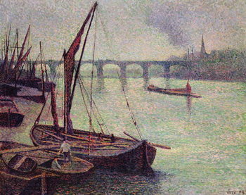 Obraz na płótnie The Thames at Vauxhall Bridge, 1893