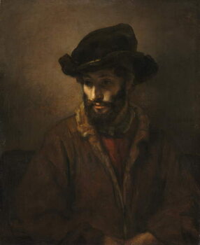 Obraz na płótnie A Bearded Man Wearing a Hat