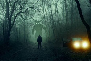 Obraz na płótnie A horror concept. Of a man