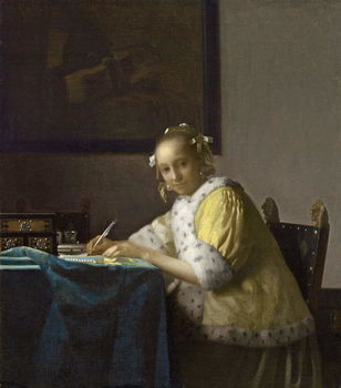 Obraz na płótnie A Lady Writing, c. 1665