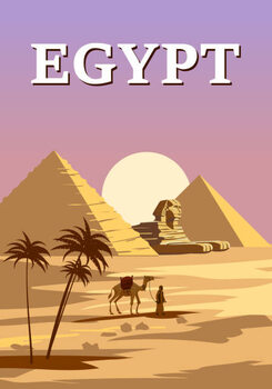 Obraz na płótnie Ancient Sphinx, Egypt Pharaoh Pyramids Vintage