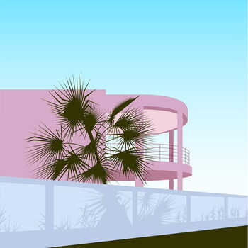 Obraz na płótnie Art Deco Beach House