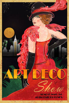 Obraz na płótnie Art Deco style vintage  poster