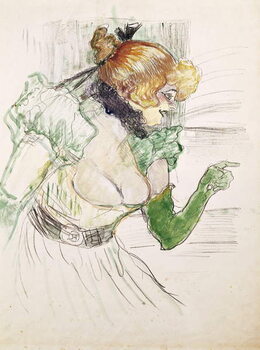 Obraz na płótnie Artist with Green Gloves