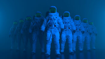 Obraz na płótnie Astronauts Assemble,  c.2015-2025