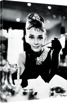 Audrey Hepburn - Breakfast at Tiffany's B&W Obraz na płótnie