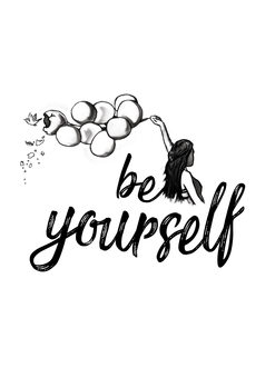 Obraz na płótnie Be yourself - White