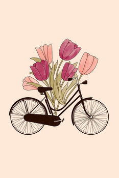 Obraz na płótnie Bicycle and flower : Amsterdam, 2022